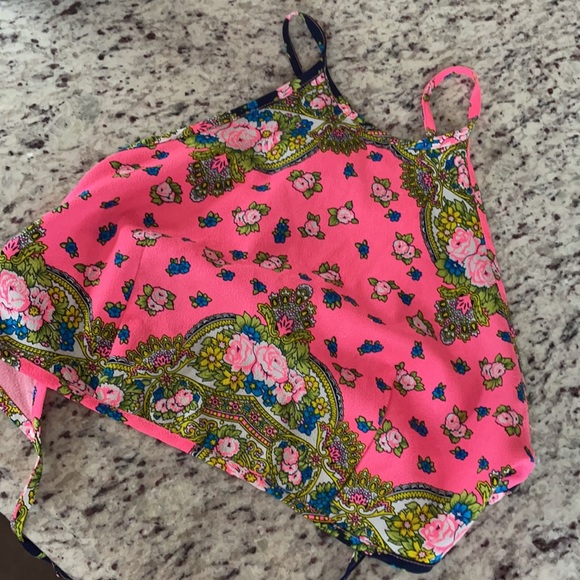 🌈Festival Halter Tie Crop Top🌈 OS - Picture 4 of 5